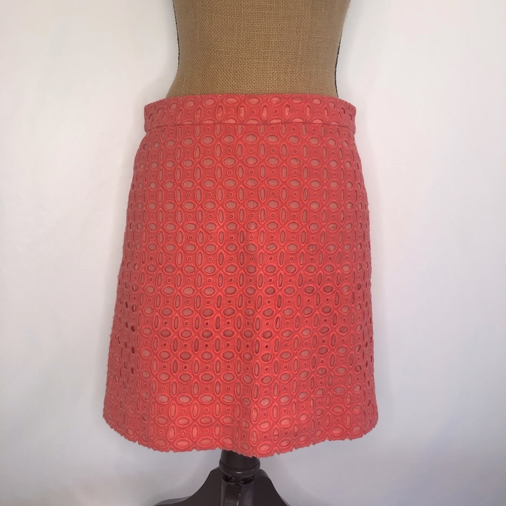 J. Crew Pink Eyelet Skirt 4